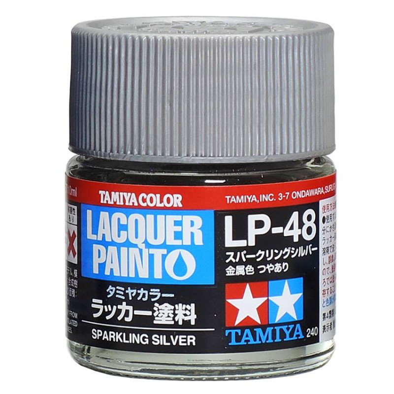 TAM82148 10 ml Lacquer Paint LP-48 Sparkling Bottle - Silver