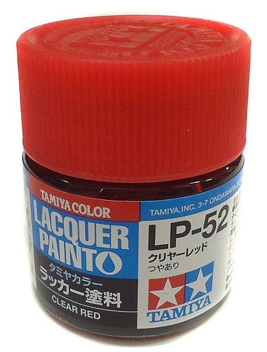 TAM82152 10 ml Lacquer Paint LP-52 Clear Bottle - Red