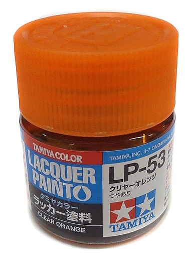 TAM82153 10 ml Lacquer Paint LP-53 Clear Bottle - Orange