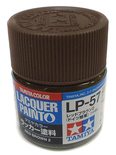 TAM82157 10 ml Lacquer Paint LP-57 2 Bottle - Red & Brown