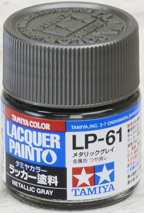 TAM82161 10 ml Lacquer Paint LP-61 Metallic Bottle - Gray