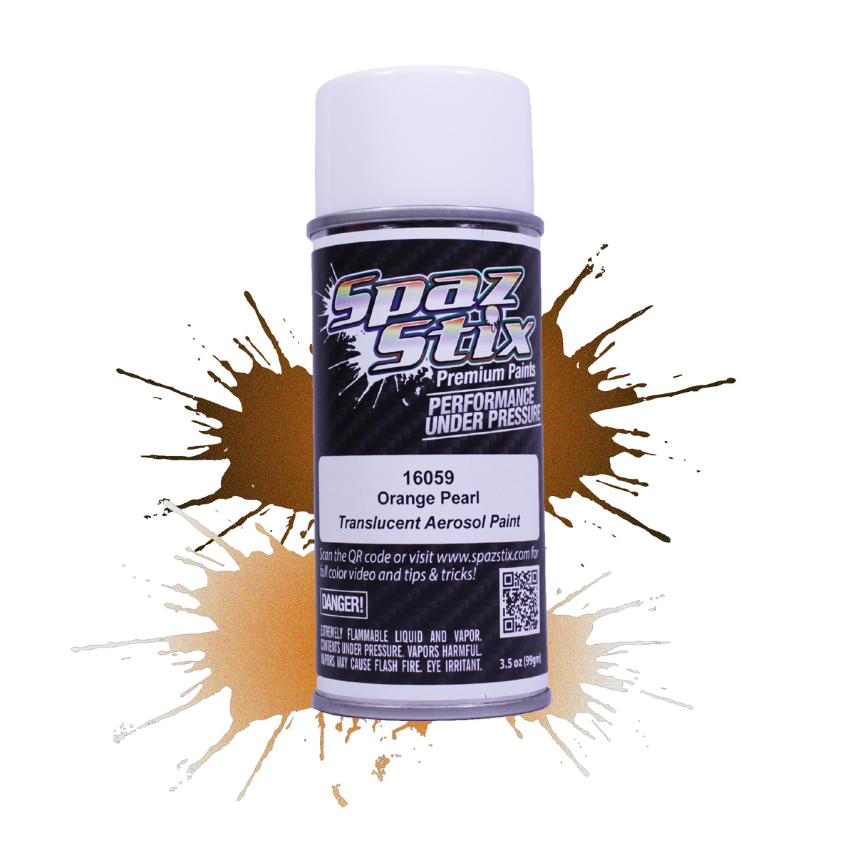 Picture of Spaz Stix SZX16059 3.5 oz Pearl Aerosol Paint - Orange