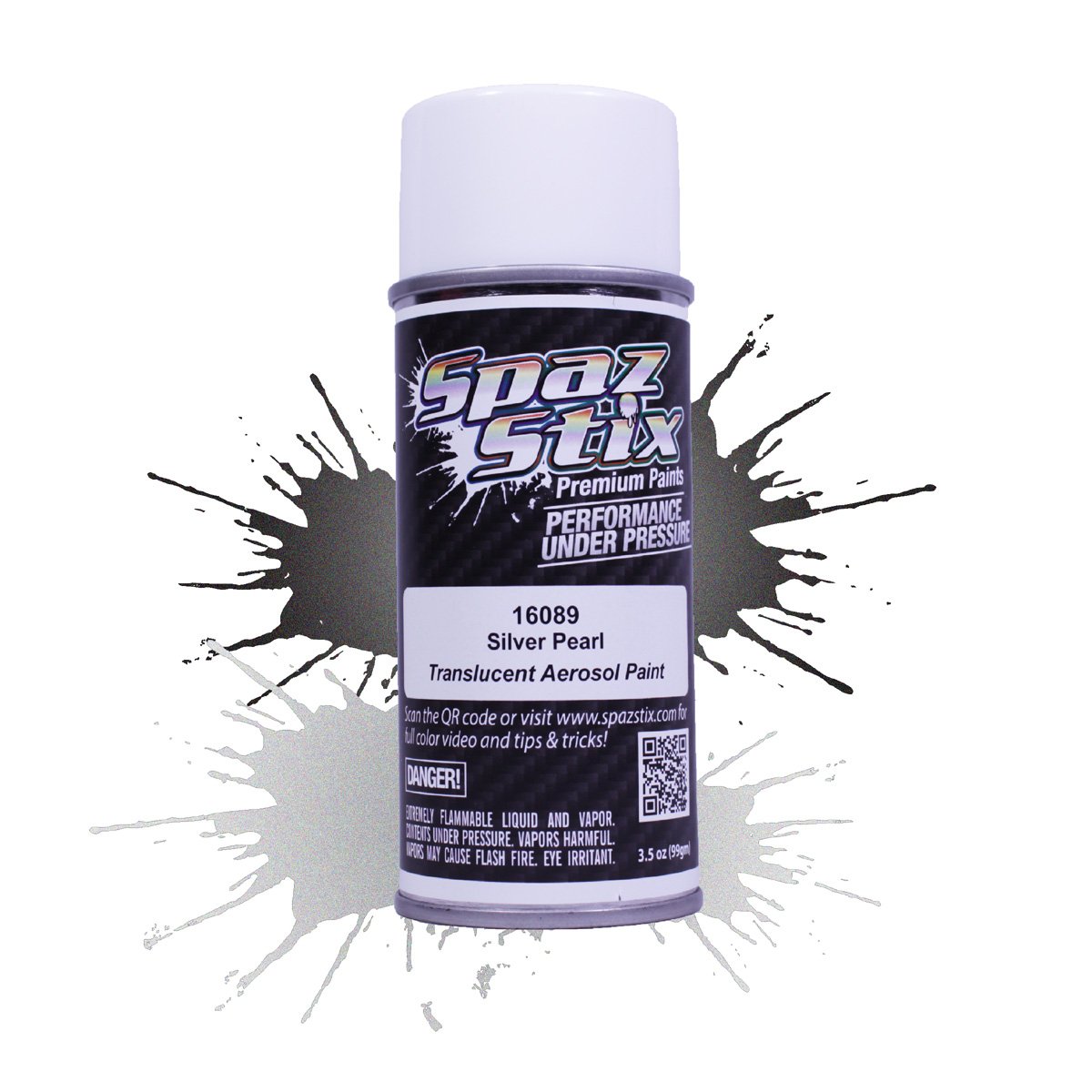Picture of Spaz Stix SZX16089 3.5 oz Pearl Aerosol Paint - Silver