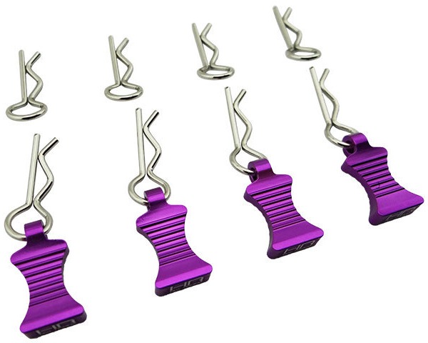 HRAAC03EZ07 1-10 Aluminum EZ Pulls Body Clips, Purple