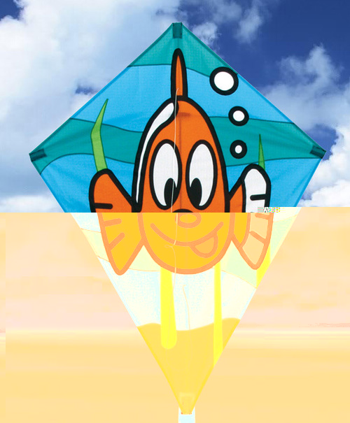 SKK12201 26 in. Fish Diamond Kite