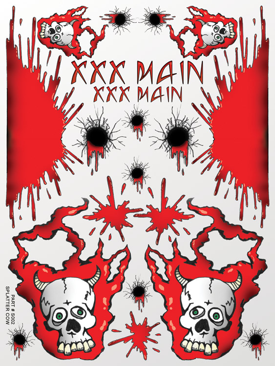 XXXS002 Splatter Cow Sticker Sheet