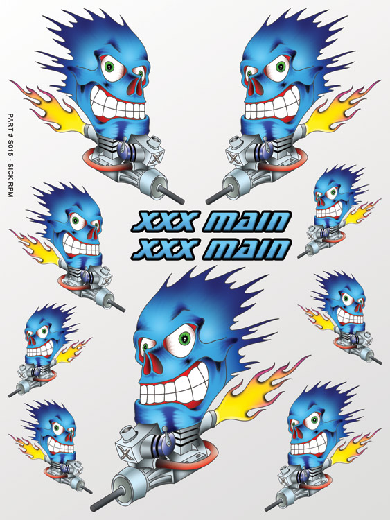 XXXS015 Sick RPM Sticker Sheet