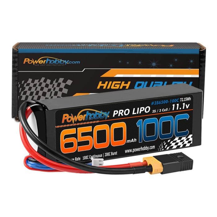 PHB3S6500100CXT60APT 6500mAh 11.1V 3S 100C LiPO Battery Pack with XT60 Plus Traxxas -  Power Hobby