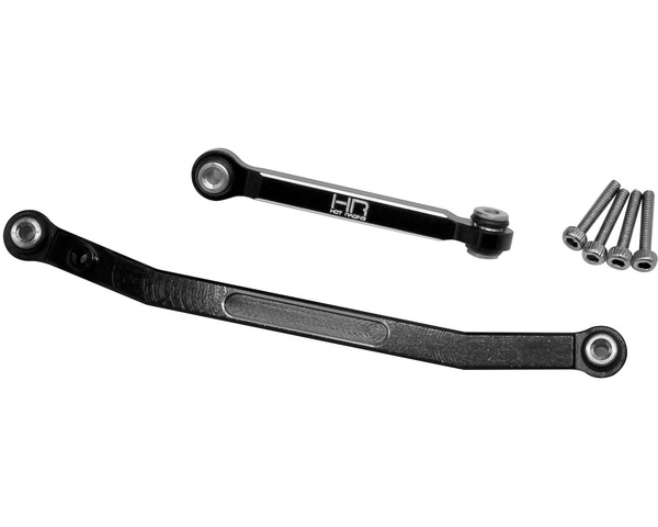 Fix Link Tight Tolerance Steering Rod, Black Aluminum - SCX24