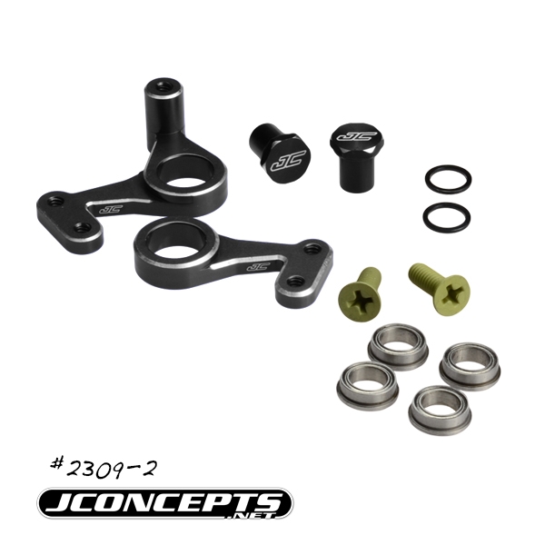 Picture of J Concepts JCO23092 RC10 Aluminum Steering Bell Crank Set&#44; Black