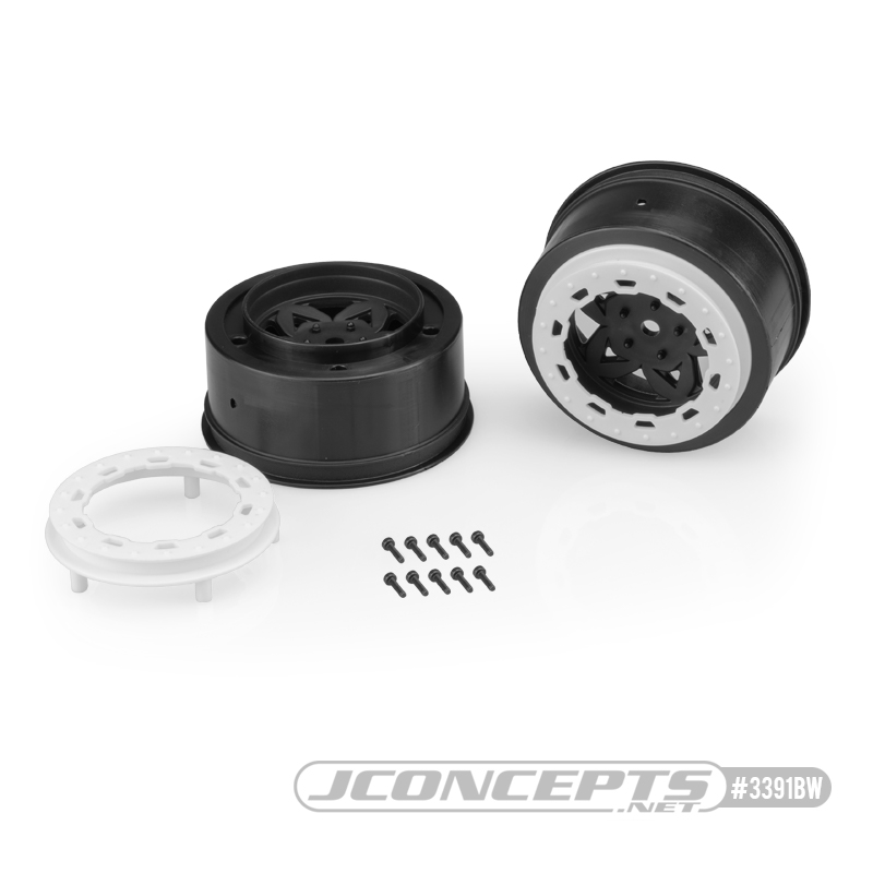 Picture of J Concepts JCO3391BW Tremor&#44; Slash Rear&#44; Slash 4x4 Front & Rear Wheel&#44; Black & White
