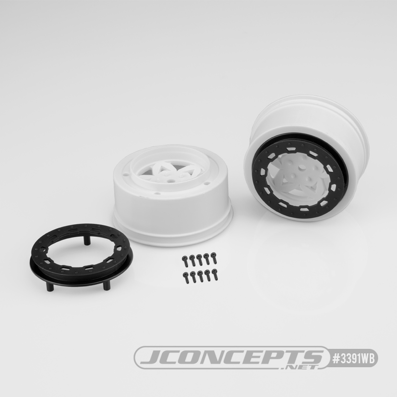 Picture of J Concepts JCO3391WB Tremor&#44; Slash Rear Slash 4x4 Front & Rear Wheel&#44; White & Black