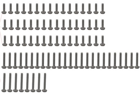 SCX24 M1.4 Stainless Steel Full Screw Set - 81 Piece