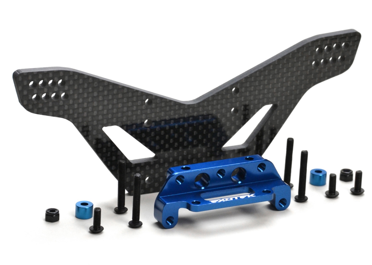 EXO1983 Lower Ride Height CF Rear Drag Tower Kit for 2wd Slash