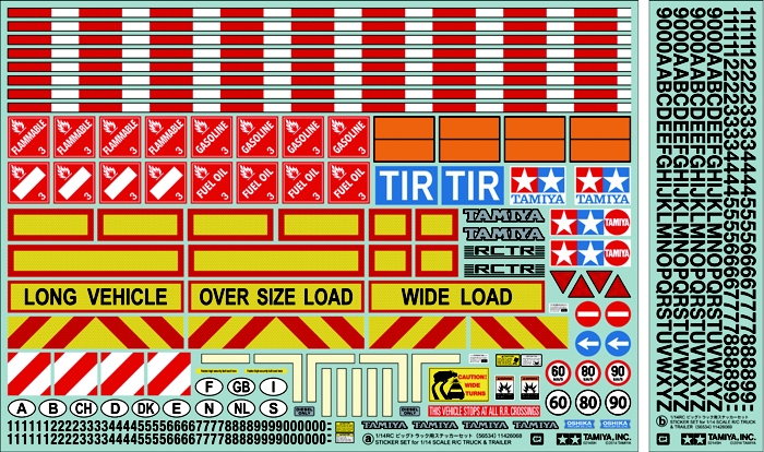 TAM56534 1-15 Scale RC Sticker Set