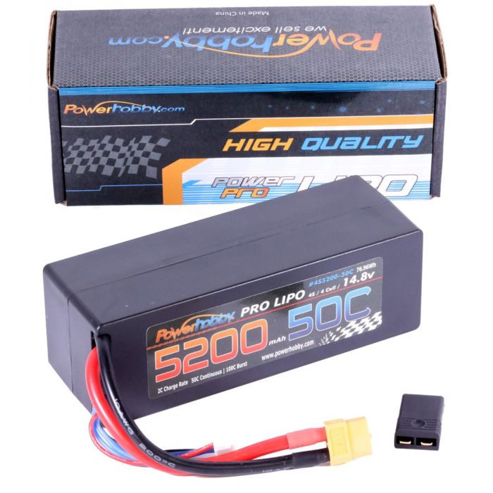 Picture of Power Hobby PHB4S520050CLCGXT60A 14.8V 5200mAh 4S 50C LiPo Battery with XT60 Plus Traxxas Plug