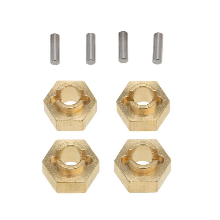 Picture of Power Hobby PHBPHSCX2435 7 mm Axial SCX24 Brass Wheel Hex Hubs Jeep C10 Bettery