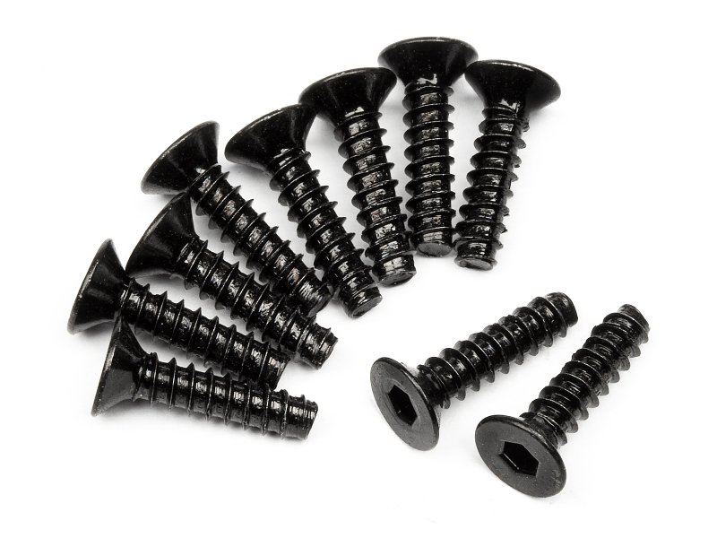 HPI94305 12 mm Flat Head Screw with M3X Hex Socket - 10 Piece