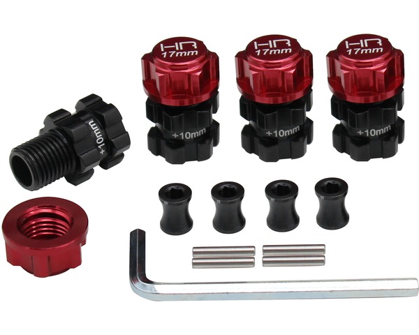 HRAATF117XT02 Heavy Duty 10 mm Offset 17 mm Hubs for Arrma 1 by 10 Scale