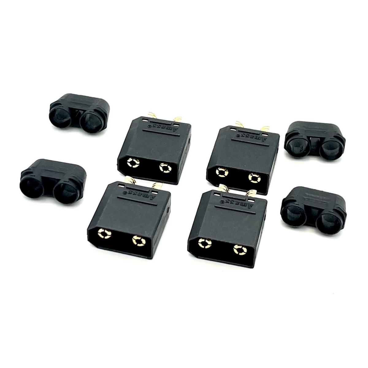 HADMCL4267 4 Male Plugs XT90 Connectors, Black