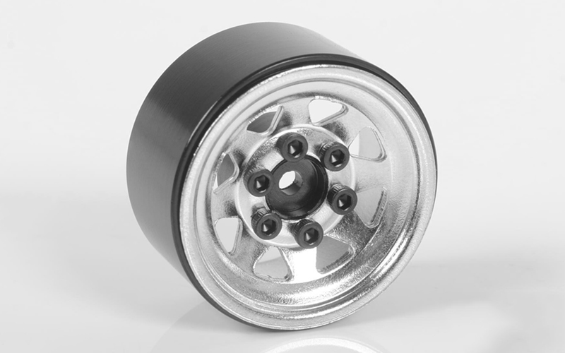 1.0 in. Stamped Steel Stock Beadlock Wheels, Silver