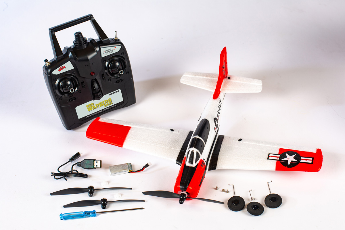 T-28 Trojan Micro RTF Airplane with Pass