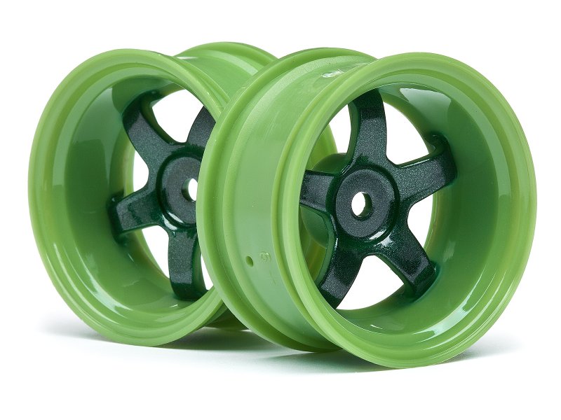 Picture of HPI Racing HPI111100 9 mm Offset Work Meister S1 Wheel, Green - 2 Piece