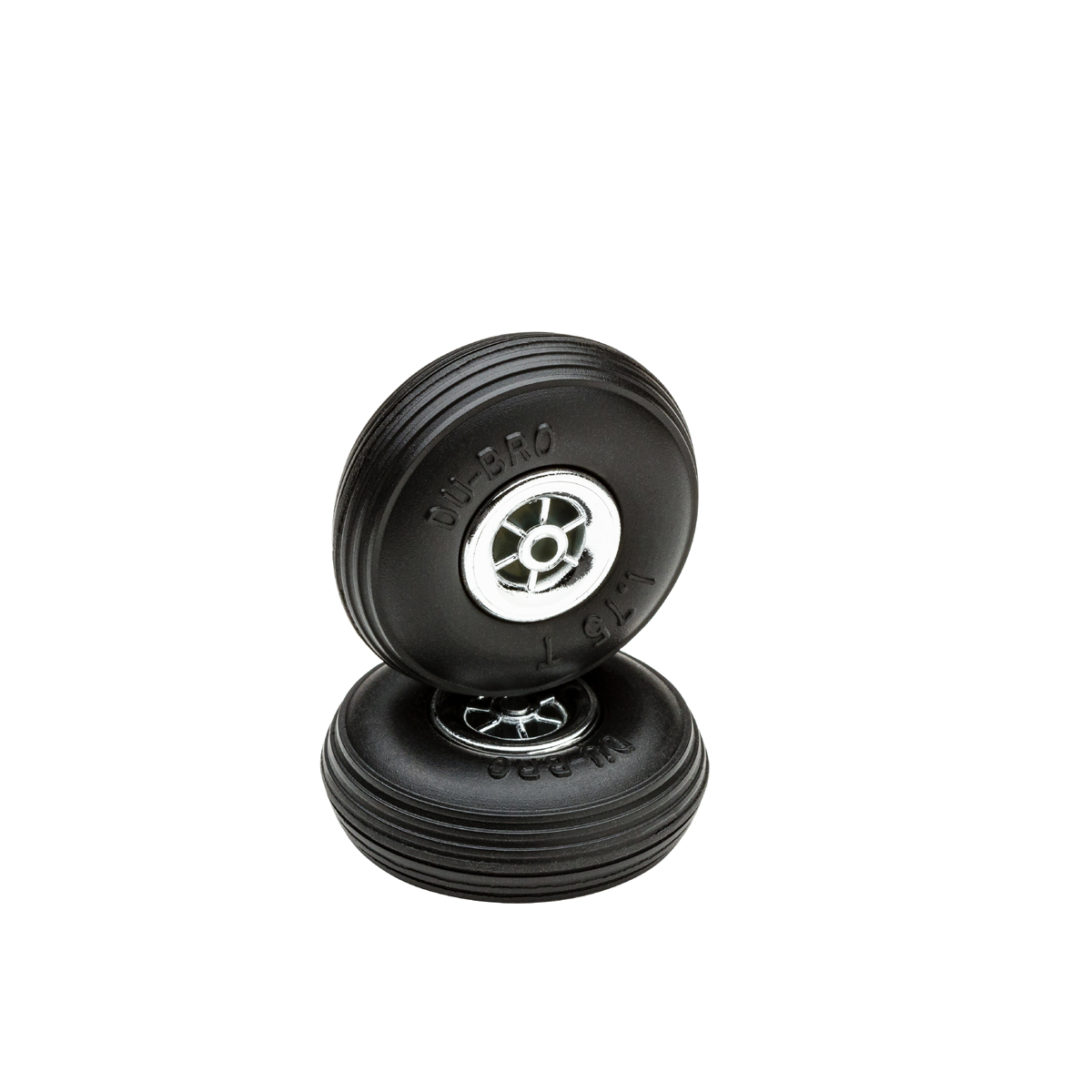 Picture of Dubro DUB175TC 1.75 in. Treaded Wheels, Chrome - Pack of 2