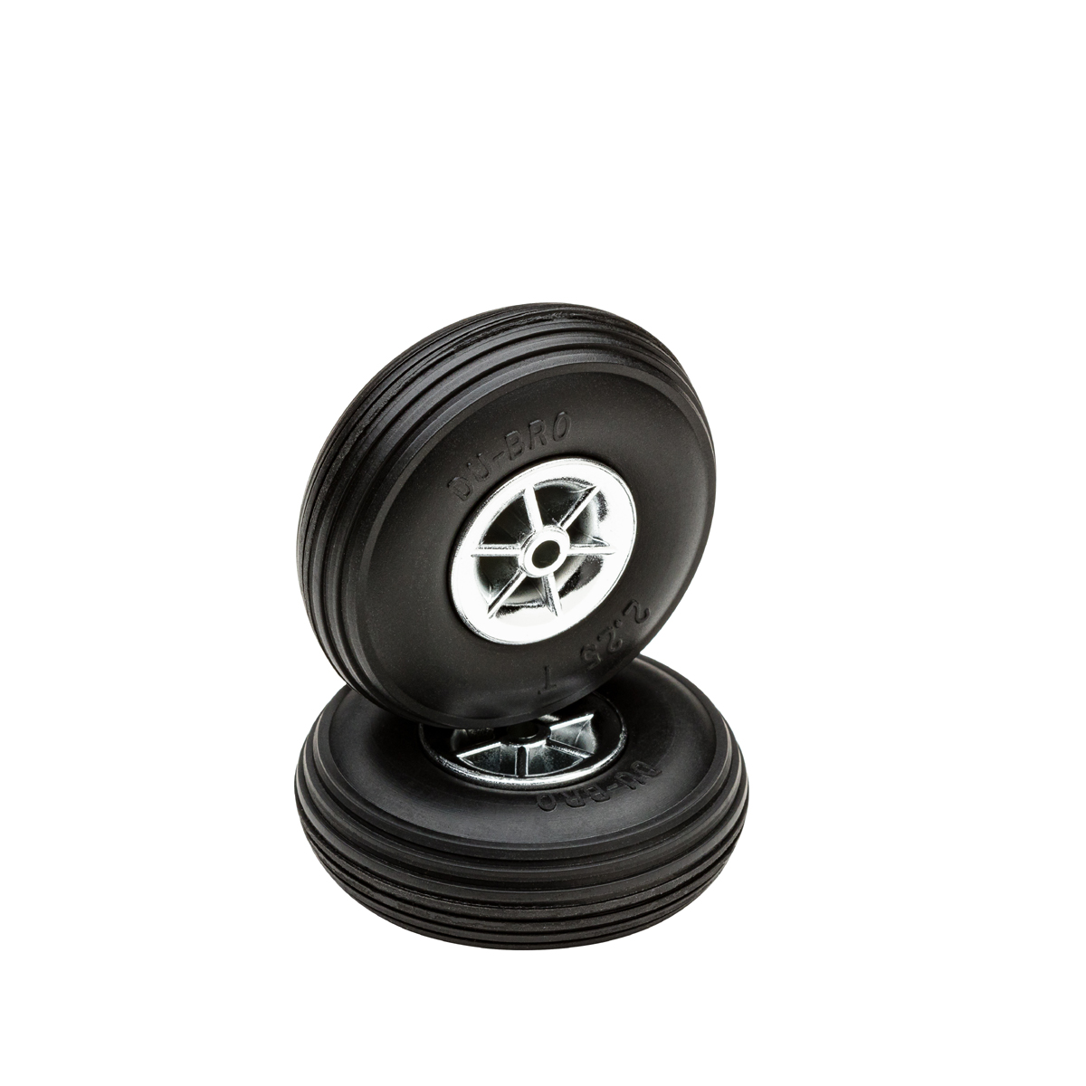 Picture of Dubro DUB225TC 2.25 in. Treaded Wheels, Chrome - Pack of 2
