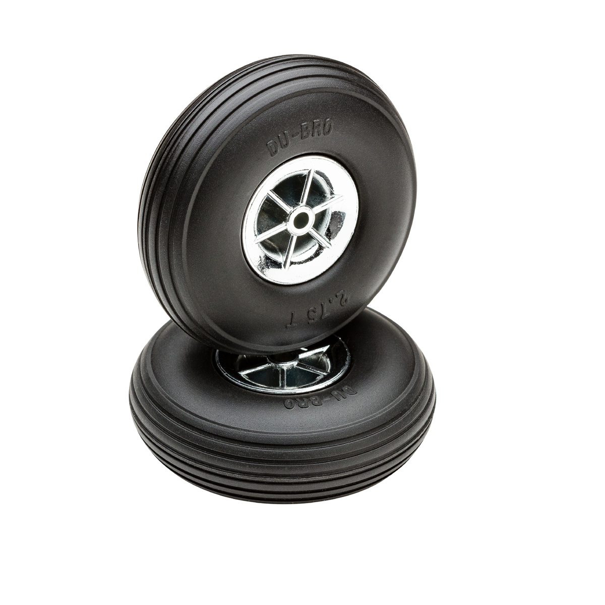 Picture of Dubro DUB275TC 2.75 in. Treaded Wheels, Chrome - Pack of 2