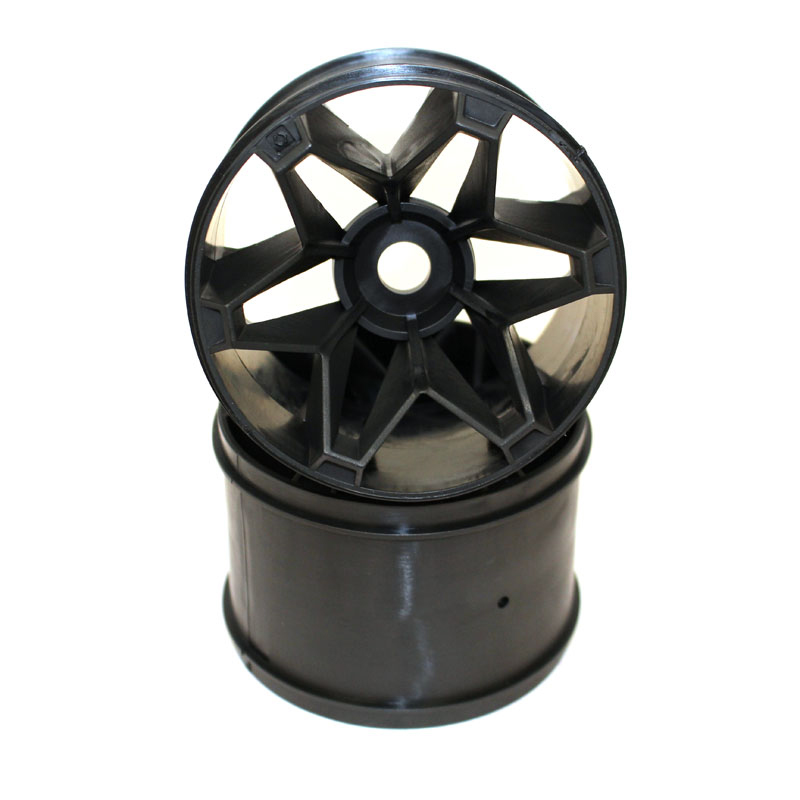 3.8 in. x 71 mm Havok Wheel, Black - 2 Piece
