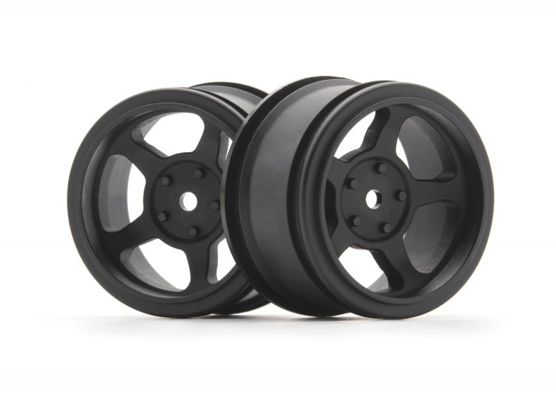 HPI160337 31 mm Vintage TA2 6 mm Offset Wheel44 Black  2 Piece