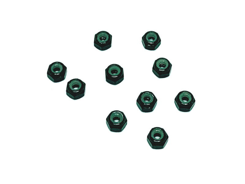 RCE3152BK Nylon Lock Nut M2, Black - 10 Piece