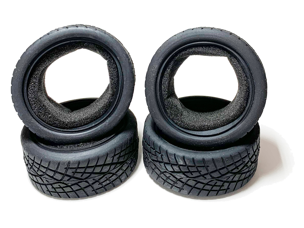RCE3473 1-10 Scale On Road Series Rubber Pull Cross Line Tire, Black