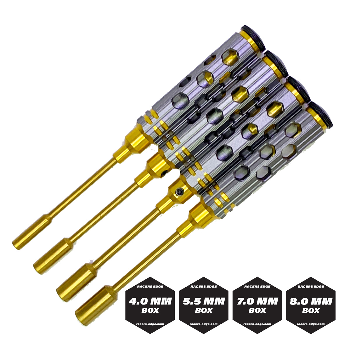 RCE7210 Premium Nut Driver Set with Ink Honeycomb Handle, Gold