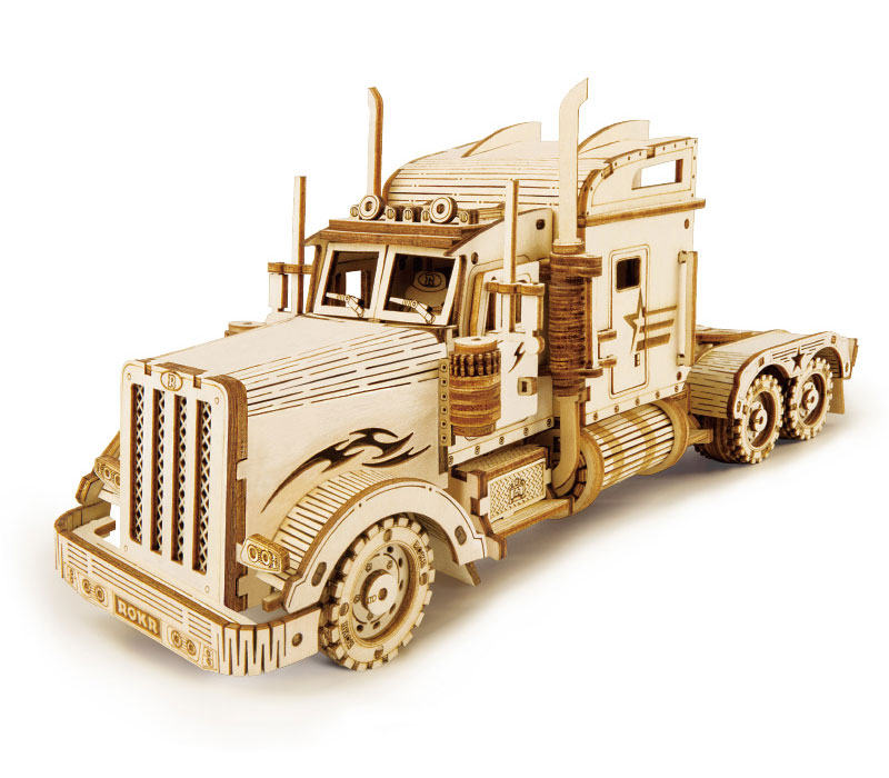 Picture of Robotime ROEMC502 Scale Model Vehicles Heavy Semi Truck Puzzle