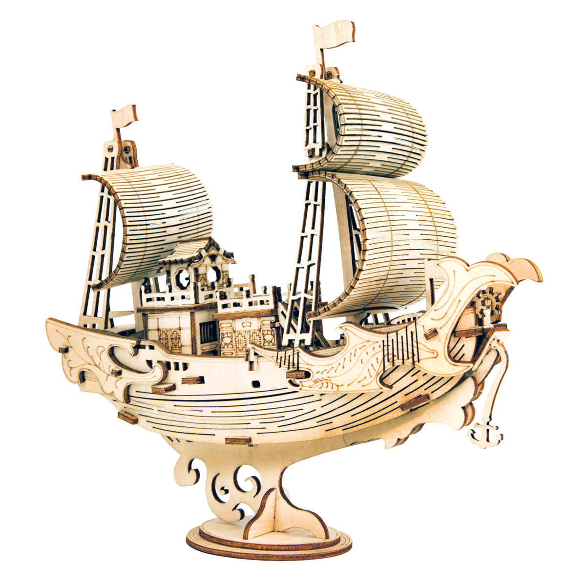 Picture of Robotime ROETG307 Diplomatic Ship Classic 3D Wood Puzzles