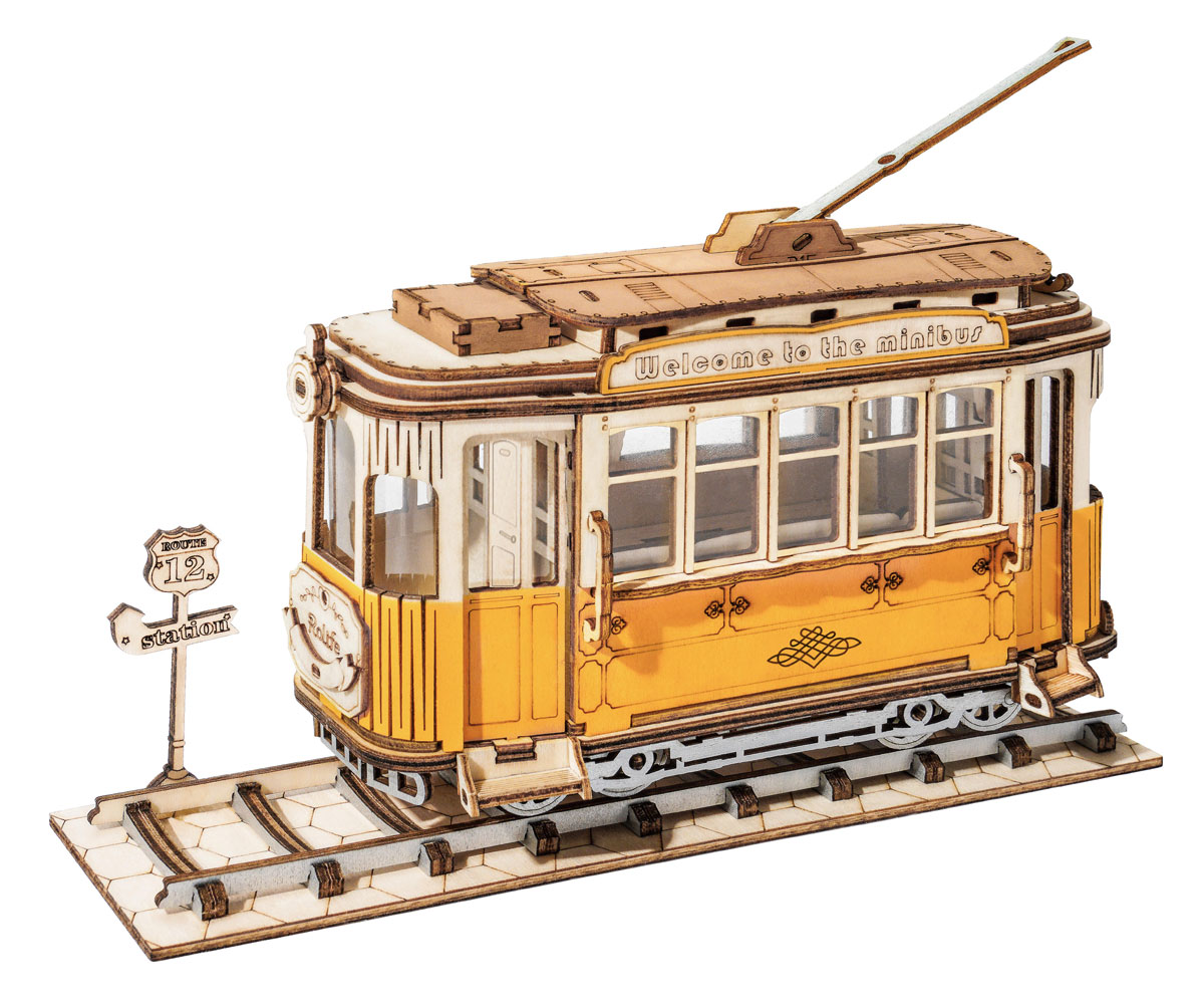 Picture of Robotime ROETG505 Classic 3D Wood Tramcar Puzzles