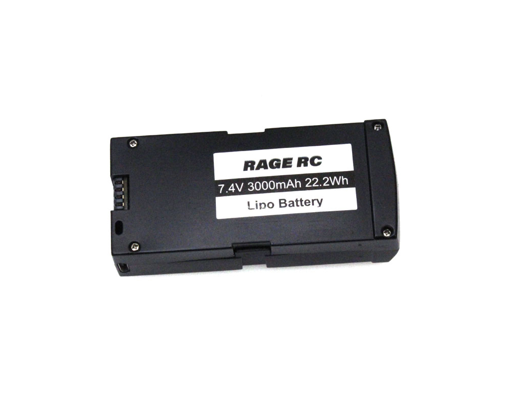 Picture of Rage RC RGR4465 7.4V 3000 mAh Battery with Case Stinger GPS