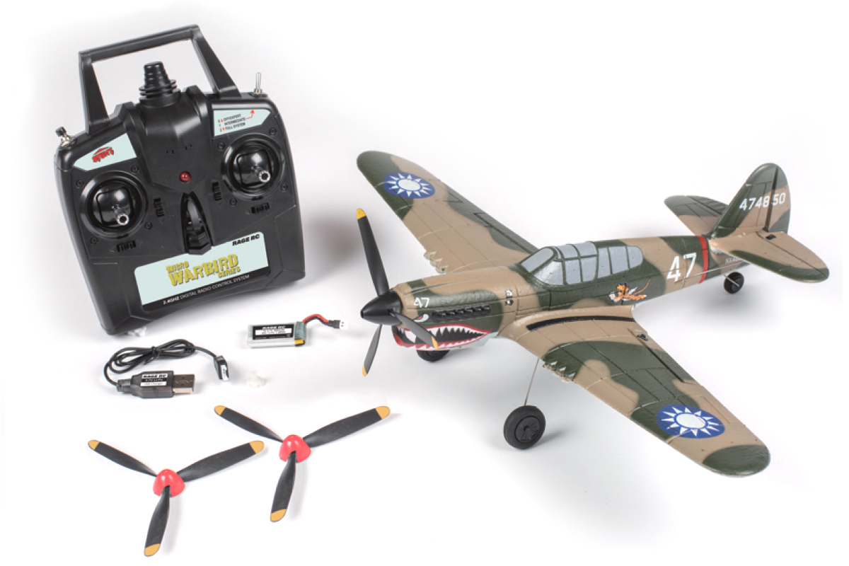 Curtiss P-40 Warhawk Micro RTF Airplane with PASS