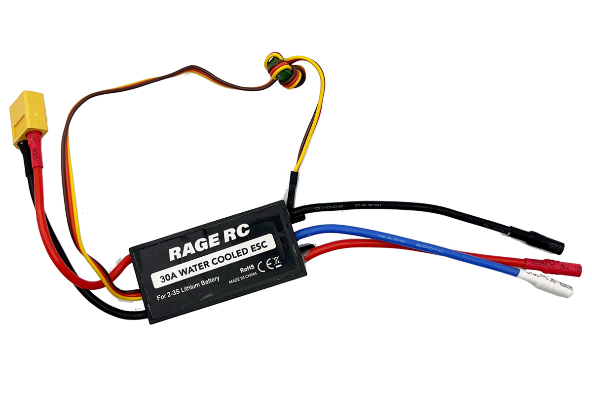 Picture of Rage RC RGRB1435 30A Water-Cooled BL Electronic Speed Controller with Reverse XT60 BM EX BL
