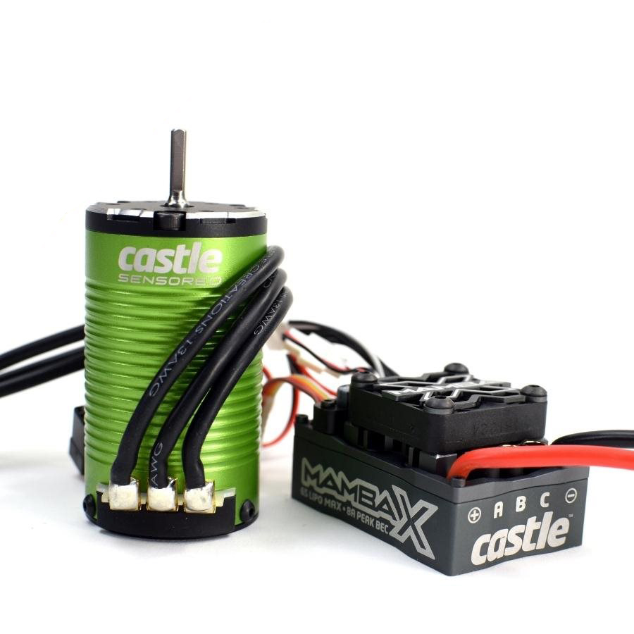 Picture of Castle Creations CSE010-0155-12 2.14 x 1.39 in. 25.2V Mamba X SCT Waterproof ESC 1412-3200KV Motor Combo, Black