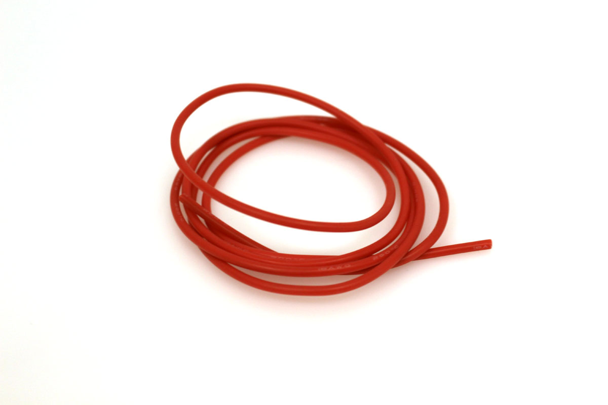 RCE1221 3 ft. 18 Gauge Silicone Wire, Red