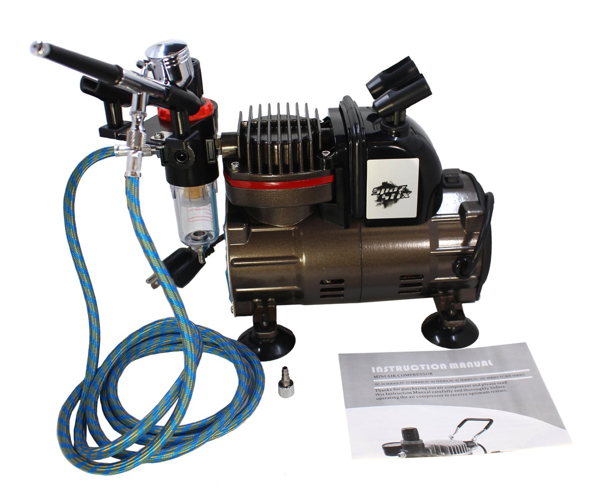 Dual Action Gravity Feed Airbrush & Compressor