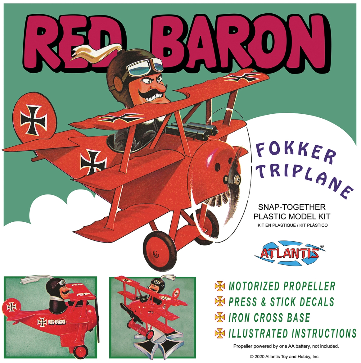Picture of Atlantis Models AANM5903 Red Baron Fokker Tri Plane Snap Plastic Figures