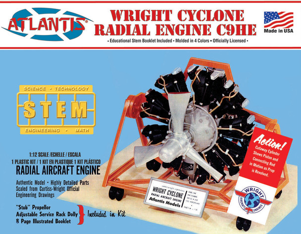Picture of Atlantis Models AANM6052 1-12 Scale Wright Cyclone 9 Radial Engine STEM Plastic Figures