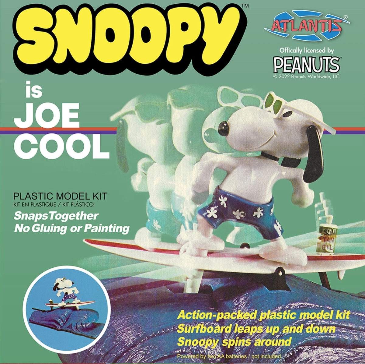 Picture of Atlantis Models AANM7502 Snoopy Joe Cool Surfing Plastic Figures