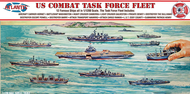 Picture of Atlantis Models AANR6300 1-1200 Scale US Navy Task Force 12 Different Ships Plastic Figures Model Set