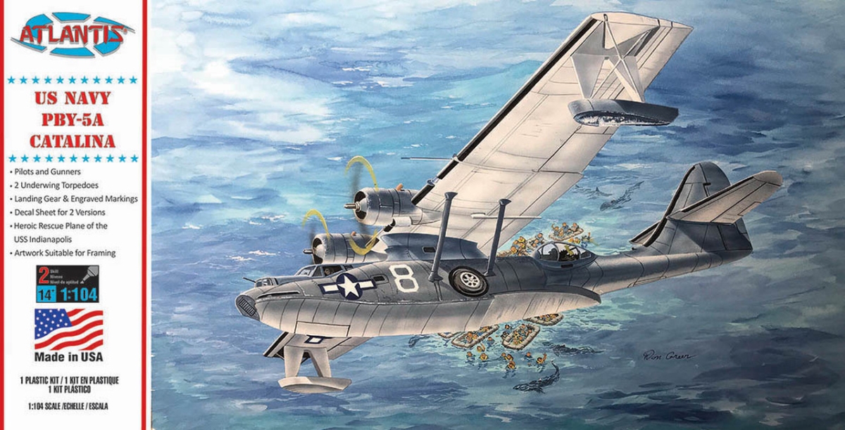 Picture of Atlantis Models AANM5301 1-10 Scale 4 PBY-5A US Navy Catalina Seaplane Plastic Figures