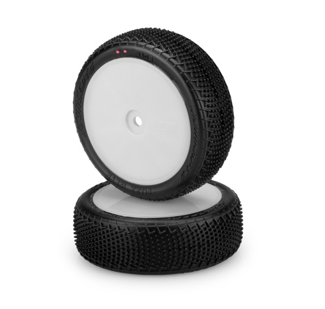 Picture of J Concepts JCO3108101011 3353W Fuzz Bite LP 4WD Front Compound Pre-Mounted Wheels, Pink
